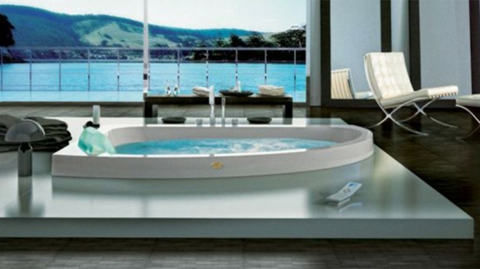 salle-de-bains-design-spa-luxe-bain à remous-chaise